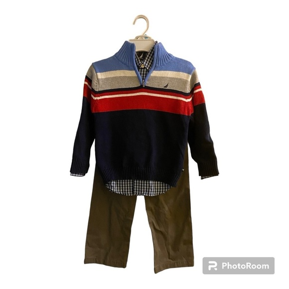 Nautica Boys' Striped Sweater and Pants Set (3 Pieces) - Picture 1 of 12